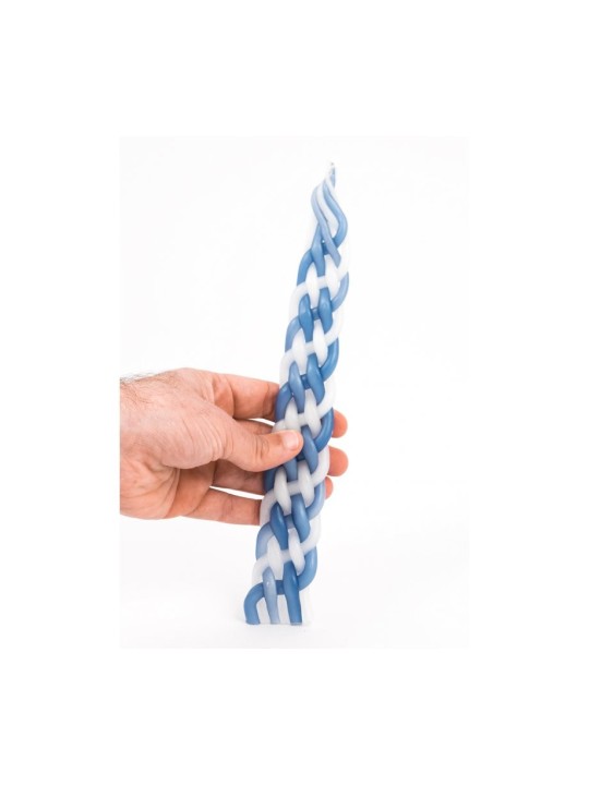 Handmade Paraffin Wax Braided Havdalah Candle Bl... | Havdalah Candles
