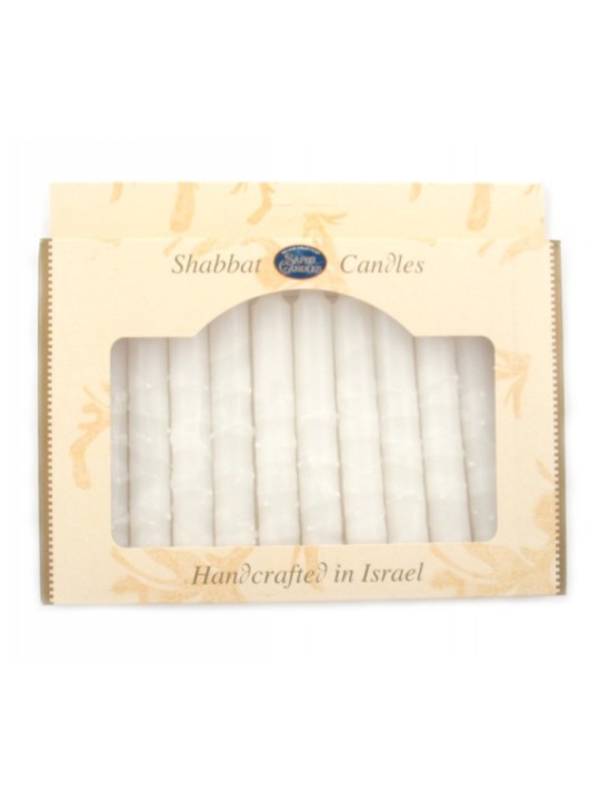 Decorative Handmade Galilee Shabbat Candles Ivory... | Sabbath Candles
