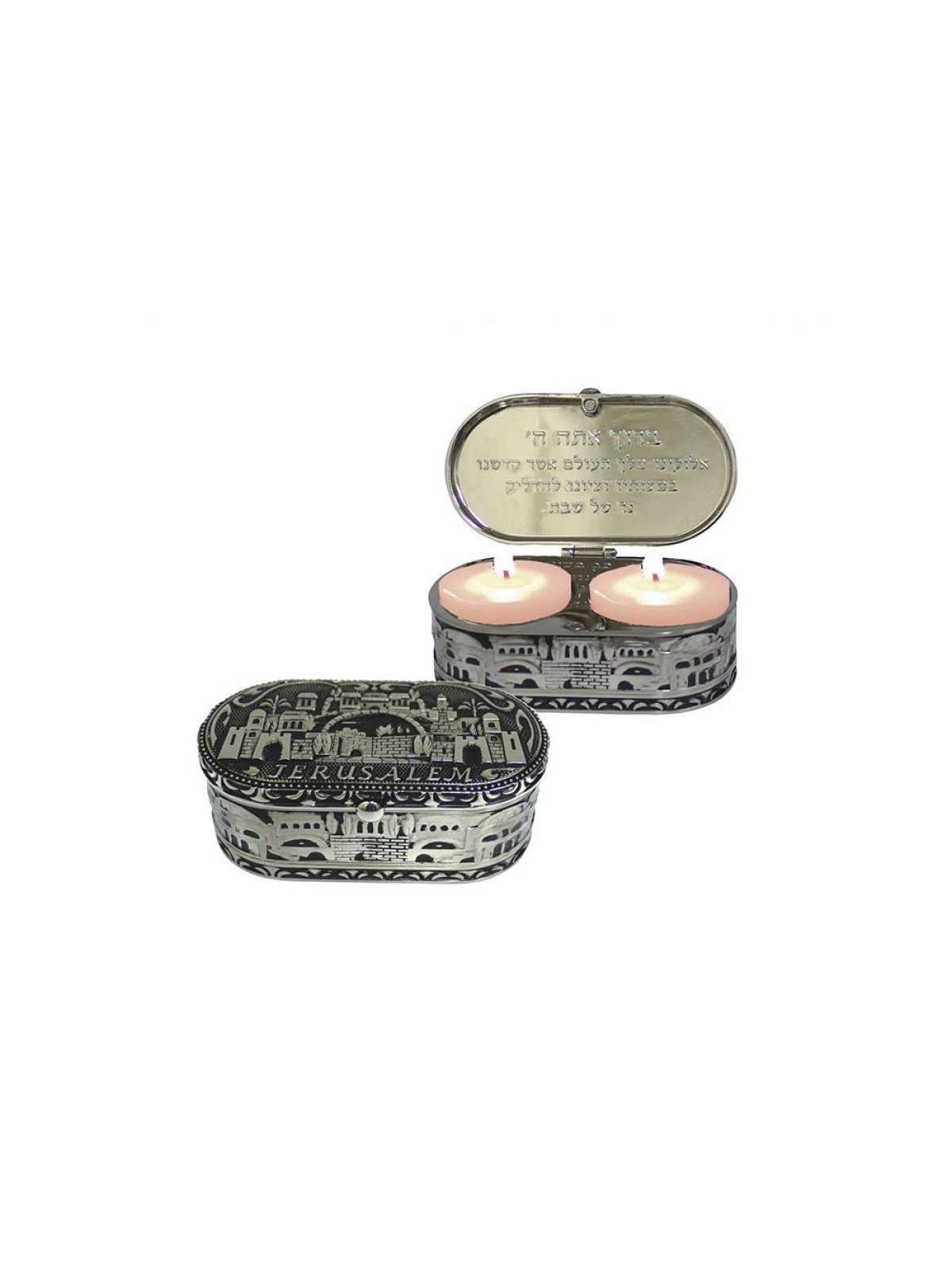 Bougeoirs de voyage compacts en nickelé... | Bougeoirs de voyage