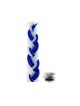 Mini deux en un tressé bleu et blanc Havdalah... | Bougies de la Havdala