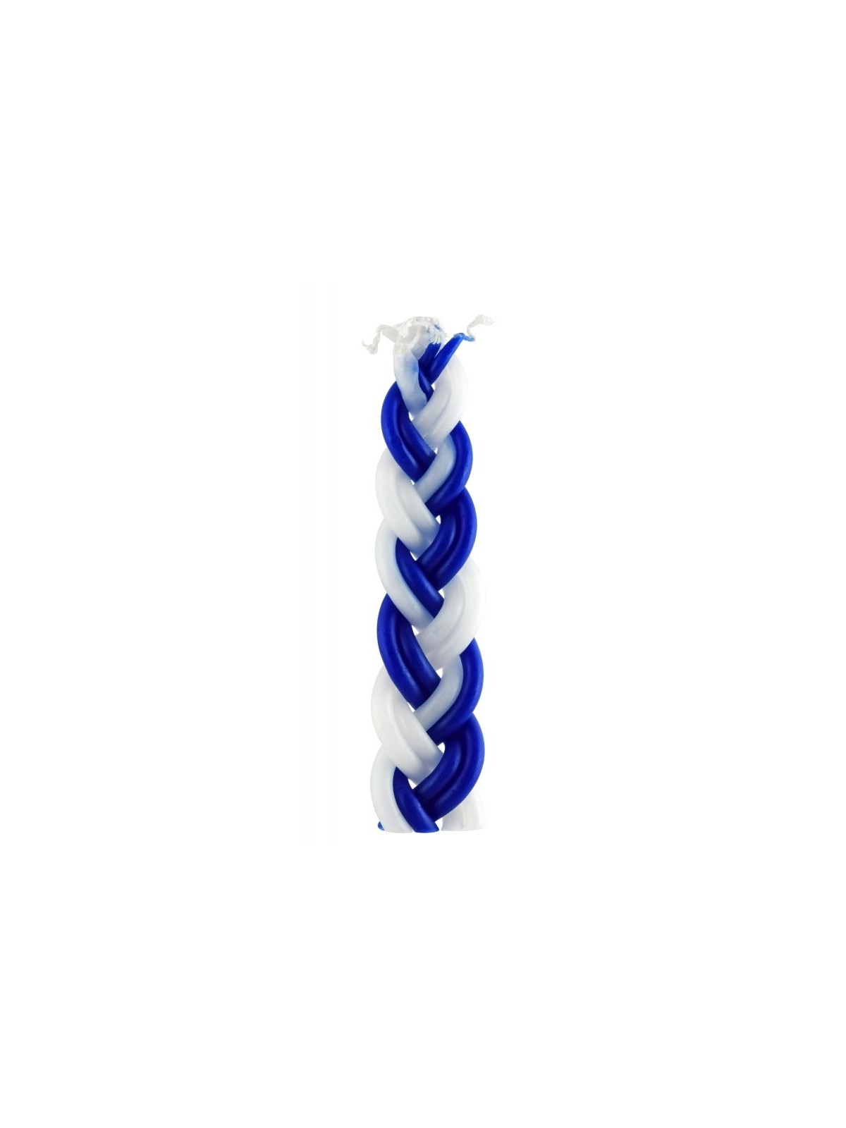 Mini deux en un tressé bleu et blanc Havdalah... | Bougies de la Havdala