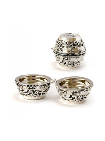 Silver Plated Compact Engraved Travelling Can... | Travel Candlesticks