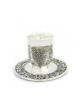 Coupe de Kiddouch plaquée argent Raisins Design avec... | Cadeau juif d'Israël