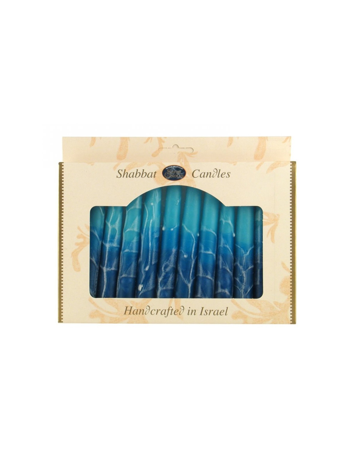 Bougies décoratives faites à la main en Galilée Shabbat Bleu... | Bougies de sabbat