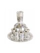 Fontaine de Kiddouch plaquée argent avec 8 petits... | Cadeau juif d'Israël