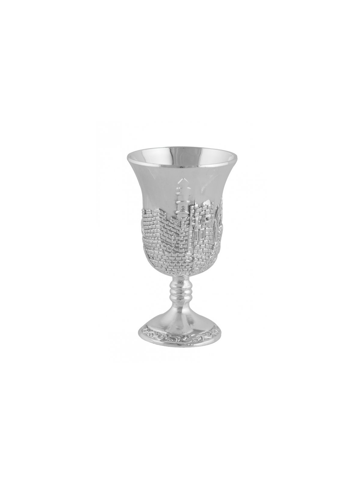 Fontaine de Kiddouch plaquée argent avec 8 petits... | Cadeau juif d'Israël