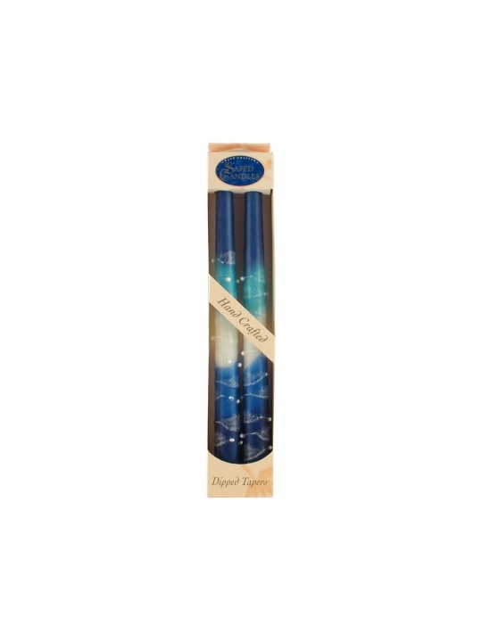 Pair of Galilee Handcrafted Decorative Taper Cand... | Sabbath Candles