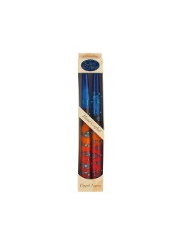 Pair of Galilee Handcrafted Decorative Taper Cand... | Sabbath Candles