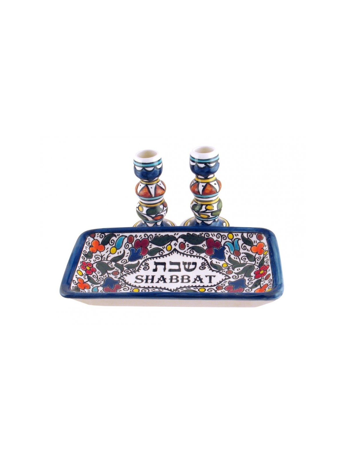 Armenian Design Shabbat Candlesticks wit... | Traditional Candlesticks