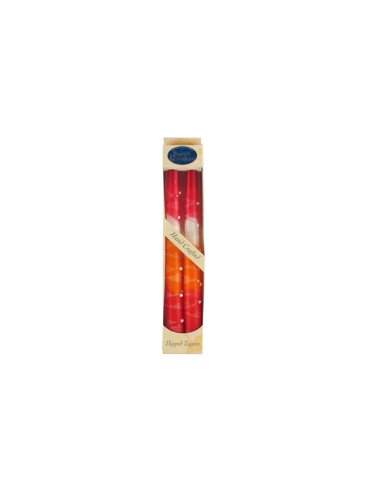 Pair of Galilee Handcrafted Decorative Taper Cand... | Sabbath Candles