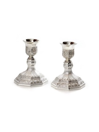 Bougeoir de Shabbat plaqué argent décoratif en filigrane... | Cadeaux pour elle