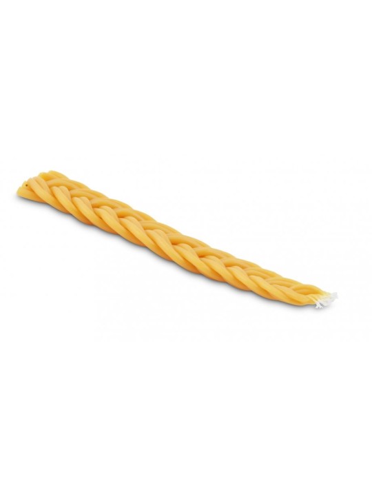 Handcrafted Flat Beeswax Braided Havdalah Candle... | Havdalah Candles