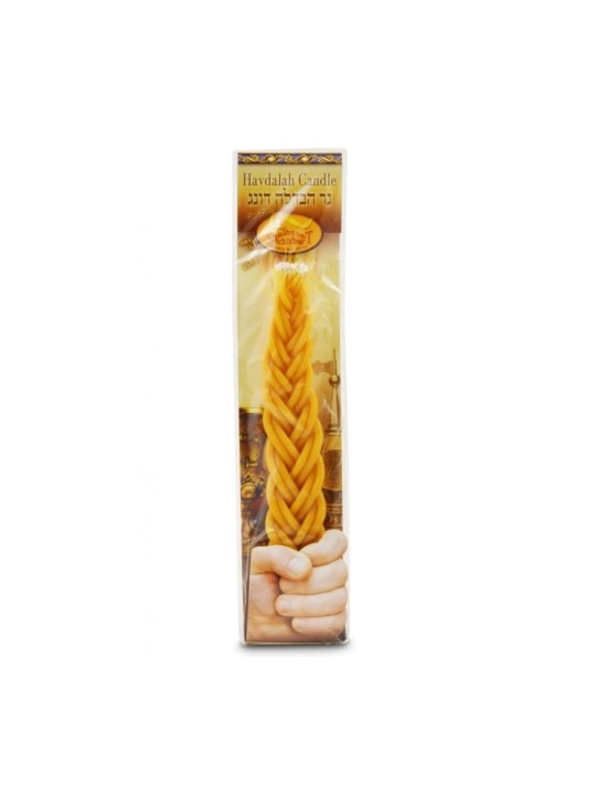 Handcrafted Flat Beeswax Braided Havdalah Candle... | Havdalah Candles