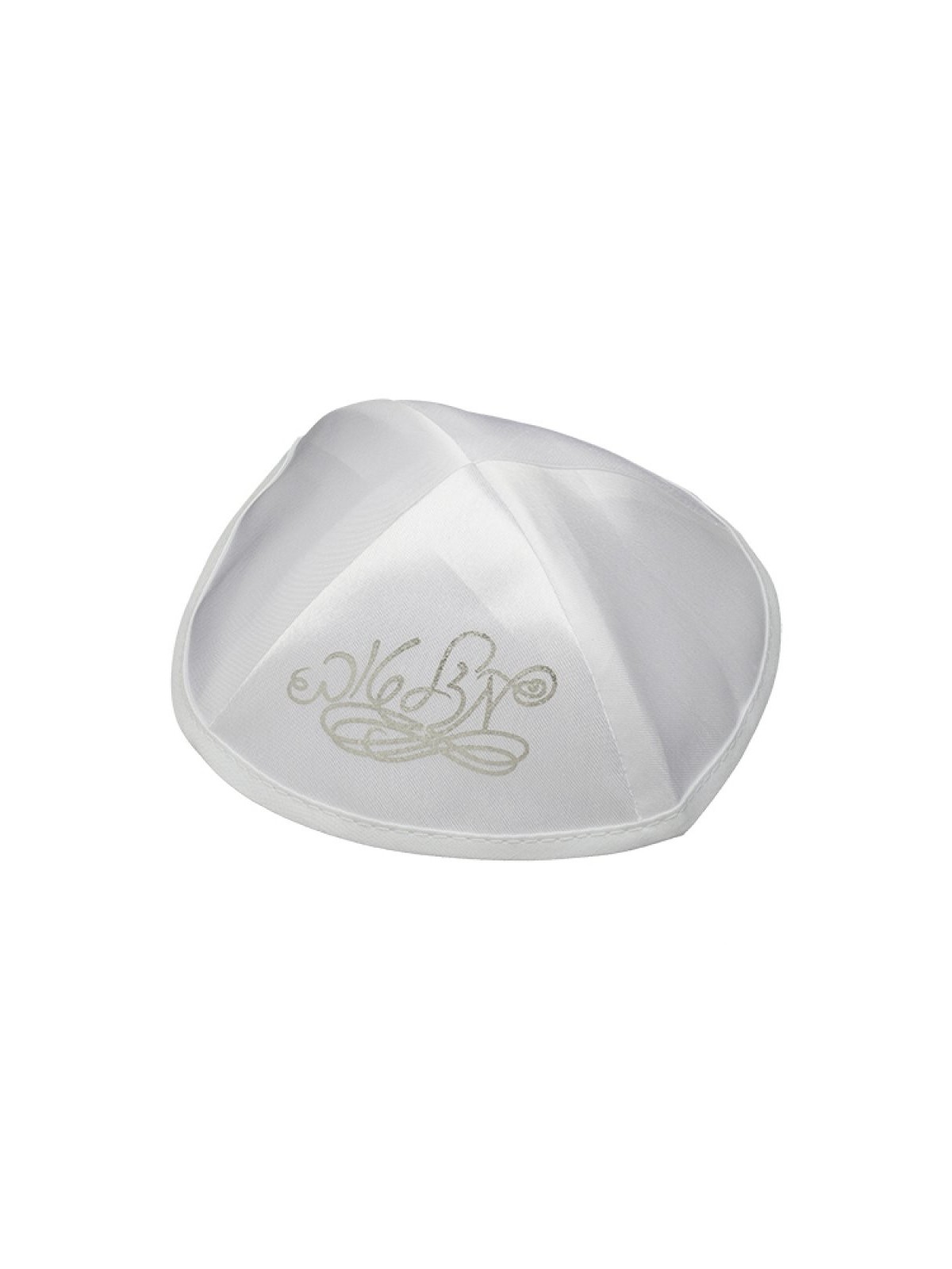 Kippa en satin blanc Mazal Tov | Kippa en satin