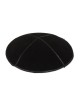 Black Suede Kippah with Black Trimming | Suede Kippah