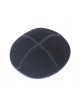 Black Suede Kippah Four Panel Yarmulke | Suede Kippah