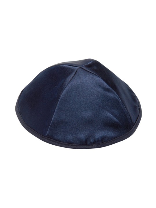 Kippa en satin bleu foncé | Kippa en satin
