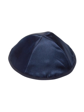 Kippa en satin bleu foncé | Kippa en satin