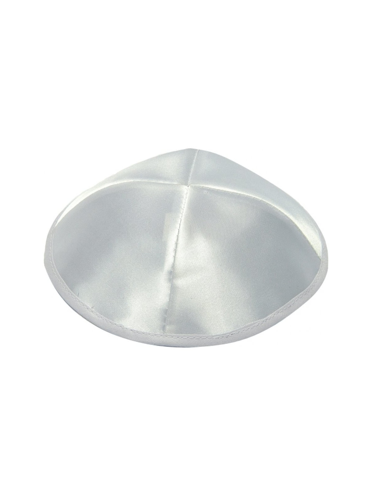 Ruban blanc kippa en satin blanc autour de la base | Kippa en satin
