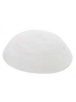 Kippa tricotée DMC Premium blanche | Kippa tricotée