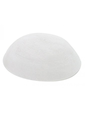 Kippa tricotée DMC Premium blanche | Kippa tricotée
