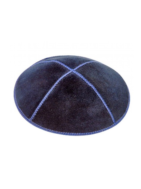 Blue Suede Kippah | Suede Kippah
