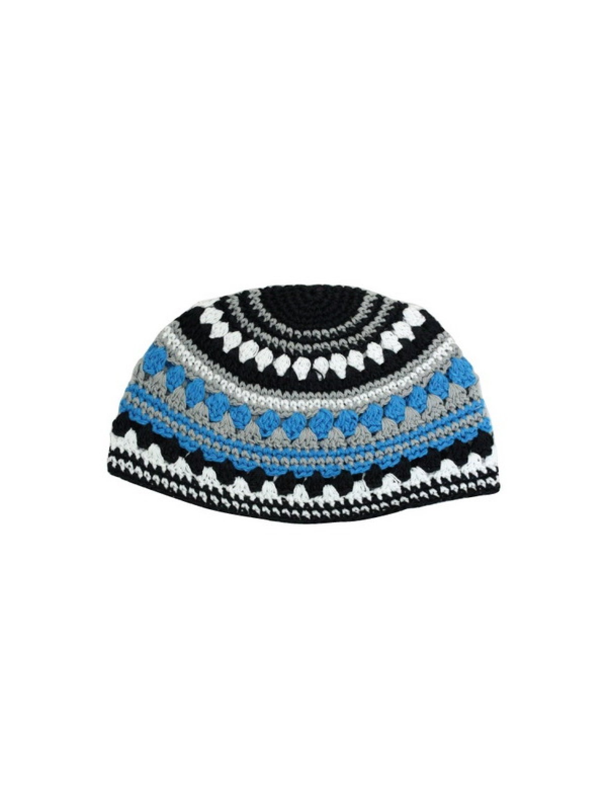 Frik Kippah en rayures bleues grises et noires | Frik Kippa