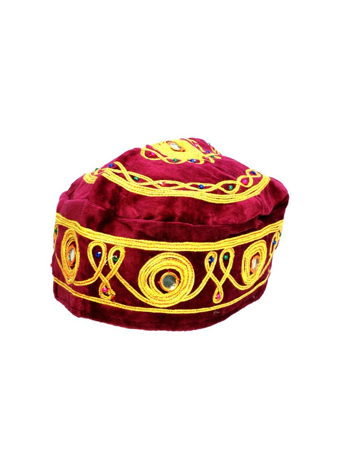Pack de 3 Kippah Bucharian en velours et or assortis... | Kippa Buchari