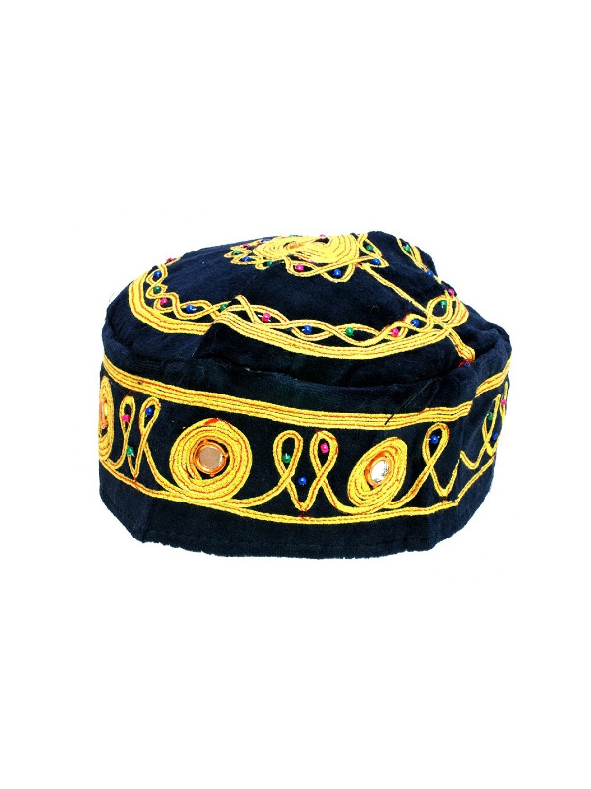 Pack of 3 Velvet and Gold Bucharian Kippah Assorte... | Buchari Kippah