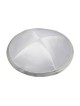 Kippa à quatre panneaux en satin blanc avec ruban à bordure argentée | Kippa en satin