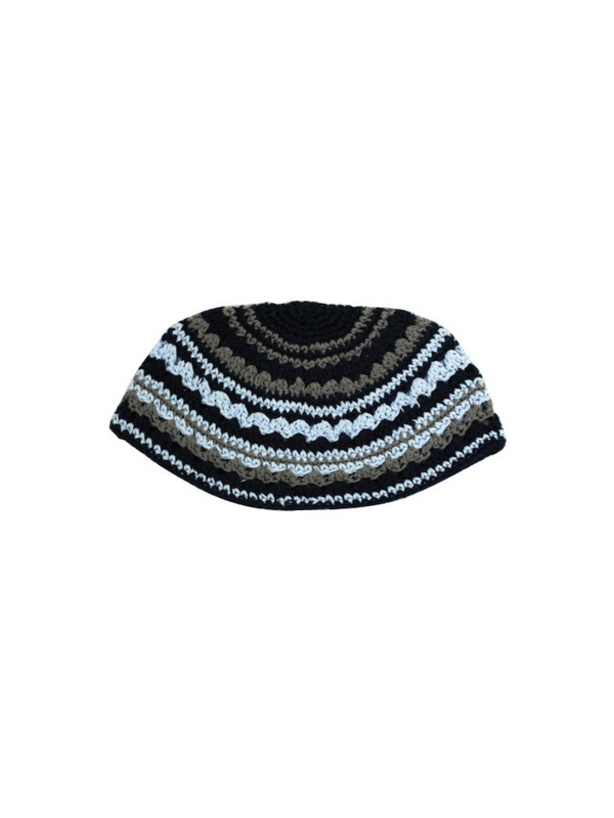 Frik Kippah en rayures bleues grises et noires | Frik Kippa