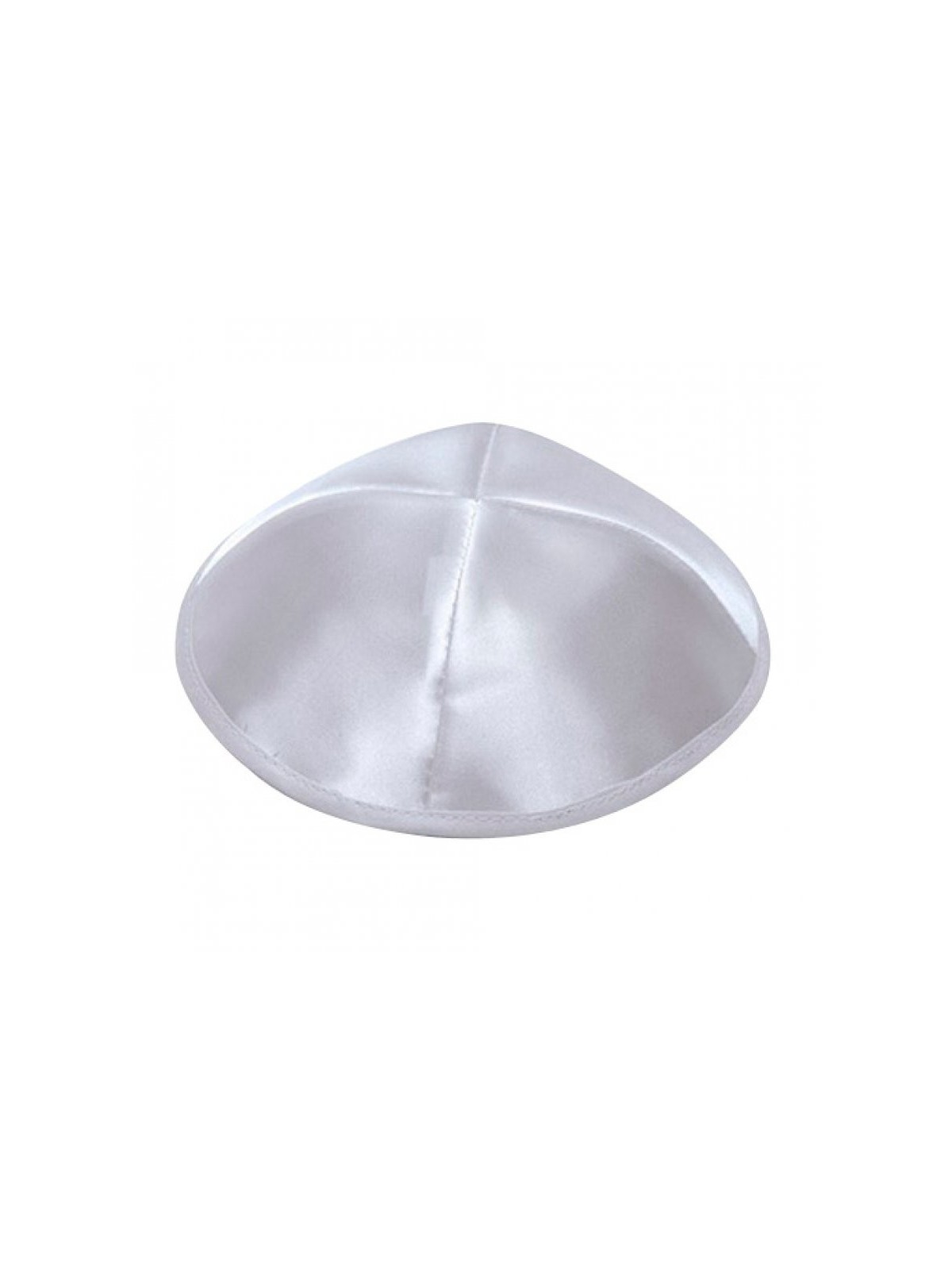 Kippa en satin argenté clair | Kippa en satin
