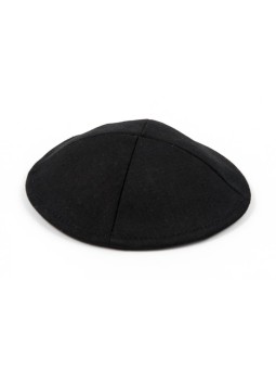 Kippa en tissu noir avec clip attaché | Kippa en tissu