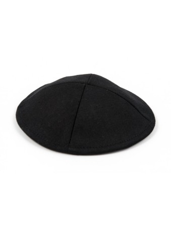 Kippa en tissu noir avec clip attaché | Kippa en tissu