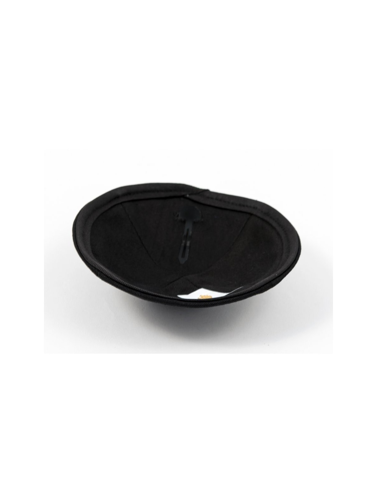 Kippa en tissu noir avec clip attaché | Kippa en tissu