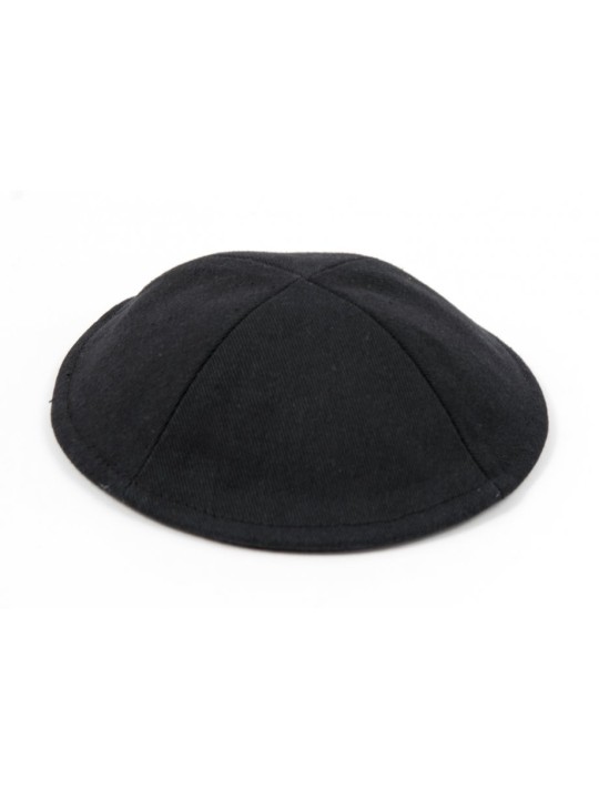 Kippa en tissu noir avec clip attaché | Kippa en tissu