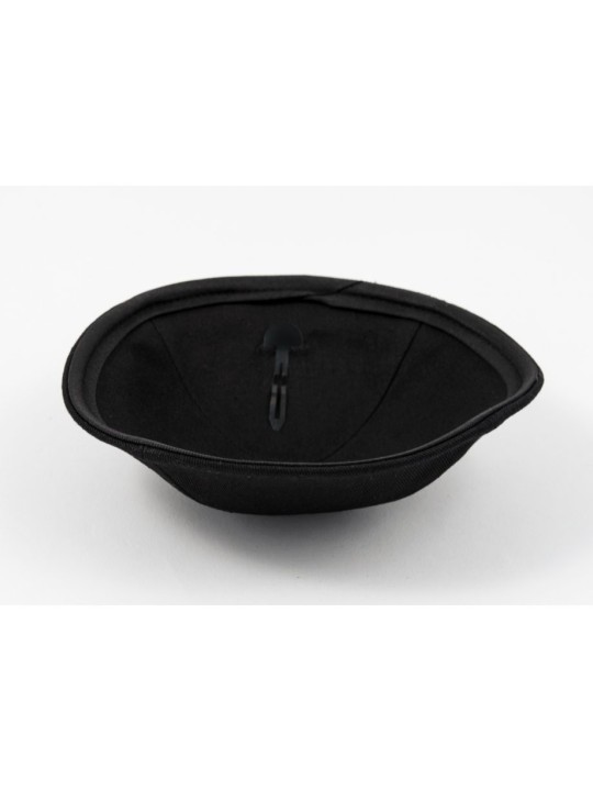 Kippa en tissu noir avec clip attaché | Kippa en tissu