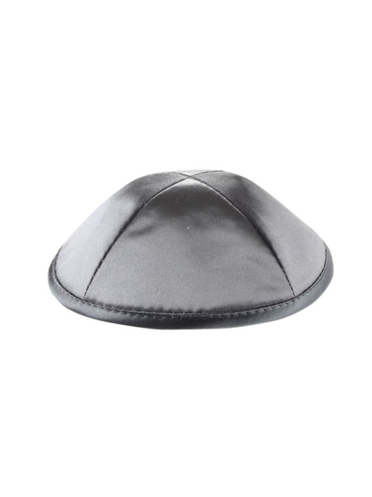 Kippa en satin gris | Kippa en satin