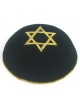 Kippa tricotée Black Gold Star of David | Kippa tricotée