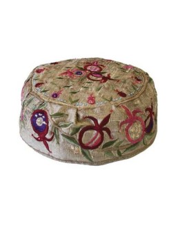 Yair Emanuel Embroidered Bucharian Hat K... | Kippot & Hats by Emanuel