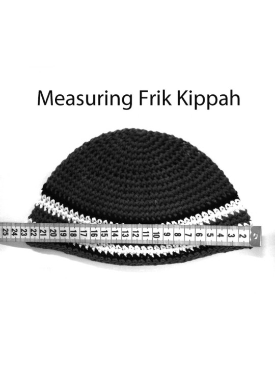 Frik Kippah Yarmulke tricoté gris avec trous | Frik Kippa