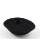 Kippa en lin gris noir avec motif à carreaux clairs... | Kippa en tissu