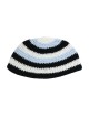 Frik Kippah avec rayures bleu clair noir et blanc | Frik Kippa