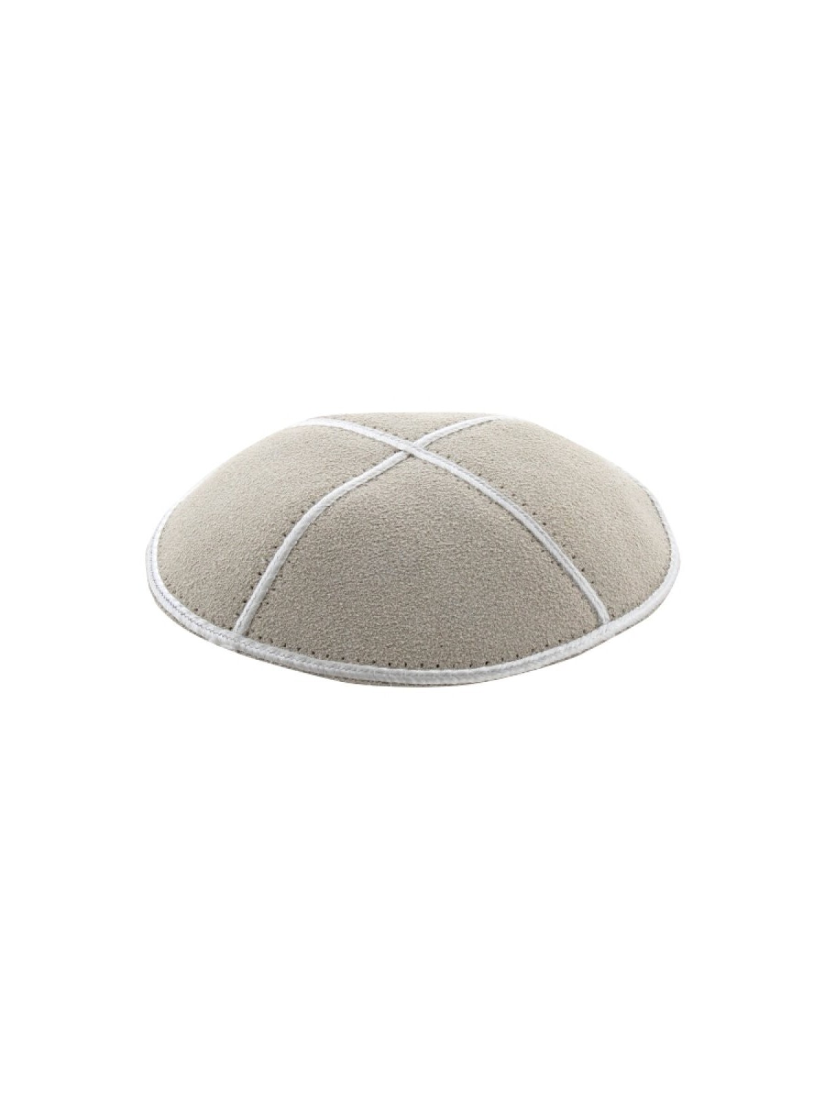Kippa en daim blanc cassé | Kippa en daim