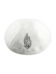 Kippa en daim blanc avec flammes de Breslav Image My Fire... | Kippa en lin