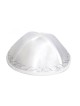 Kippa en satin blanc décorée d'une bordure argentée | Kippa en satin