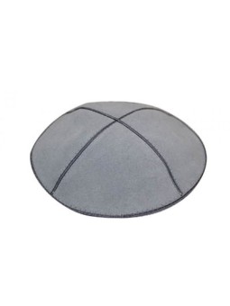 Kippa en daim gris clair | Kippa en daim