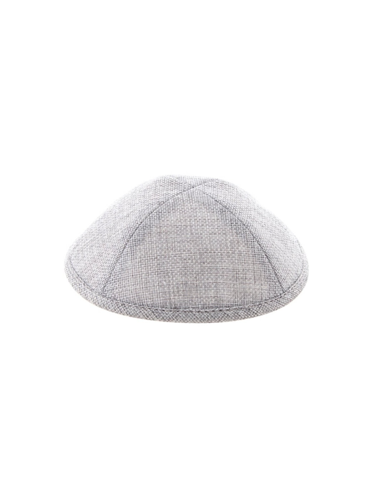 Kippa en lin gris clair Yarmulke Pin Spot Design | Kippa en lin