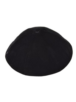 Kippa en velours noir de style plat de qualité supérieure, 6 panneaux avec... | Kippa en velours