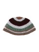 Frik Kippah %96 Rayures horizontales blanches grises et marron | Frik Kippa